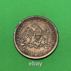 (1) Beautifully Toned Antique 1854-O Seated Liberty Half Dollar CHOICE XF DARK