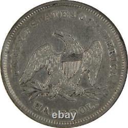 1839 Drapery Seated Liberty Half Dollar EF 45 ANACS 90% Silver 50c US Type Coin