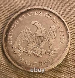 1839 No Drapery, seated Liberty half dollar, VF, scarce date