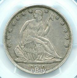 1840 (O) Reverse of 1838, Liberty Seated Half Dollar, PCGS XF40