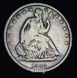 1840 O Seated Liberty Half Dollar 50C Choice Ungraded 90% Silver US Coin CC17518