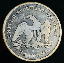 1840 O Seated Liberty Half Dollar 50C WB-10 DIE CRACK 90% Silver US Coin CC12101
