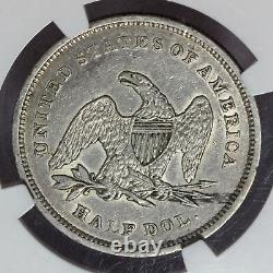 1840-P U. S. Seated Liberty Small Letters Half Dollar Silver Coin NGC AU 53