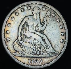 1840 Seated Liberty Half Dollar 50C Ungraded 90% Silver US Coin CC20777