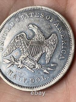 1840 Seated Liberty Half Dollar XF Better Date Silver Sharp Feathers