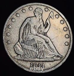 1841 O Seated Liberty Half Dollar 50C Ungraded Choice 90% Silver US Coin CC14519