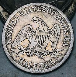 1842 Seated Liberty Half Dollar 50C Medium RPD Date Good Silver US Coin CC11786