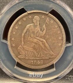 1842 Seated Liberty Half Dollar Transitional Small Date Reverse Of 1839 Pcgs 20