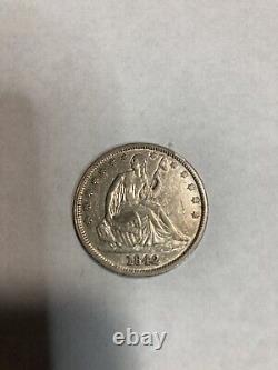1842 seated liberty choice AU silver half dollar Beautiful Coin