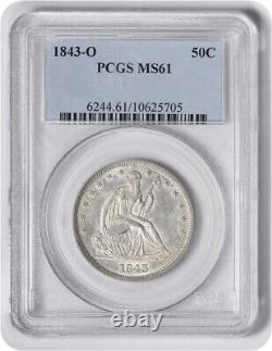 1843-O Liberty Seated Half Dollar MS61 PCGS