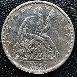1843 O Seated Liberty Half Dollar 50c Better Grade AU Details #16704