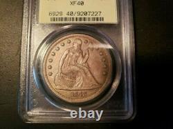 1843 Seated Liberty Dollar Graded PCGS XF 40 in OGH