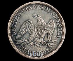 1843 Seated Liberty Half Dollar 50c GEM BU Mint Error Die Break withFree Sisters