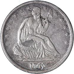 1843 Seated Liberty Half Dollar 90% Silver Extra Fine XF See Pics M406
