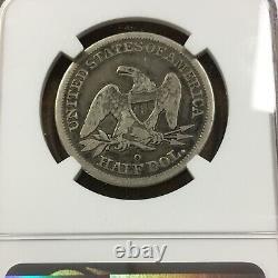 1844/1844-O Liberty Seated Half Dollar FS-301 NGC VG 10 overdate or double date