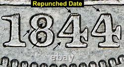 1844/844 Liberty Seated Silver Half Dollar Rpd (wb-104) Die Pair 11 (r5+) Rare