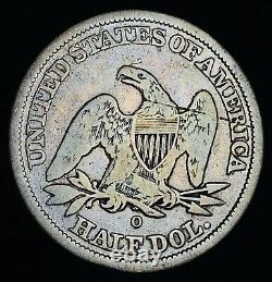 1844 O Seated Liberty Half Dollar 50C CUD ERROR Good Date Silver US Coin CC12102