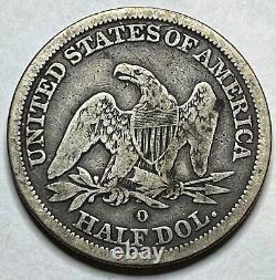1844-O Seated Liberty Half Dollar Better Date 50C Nicely Circulated F/VF