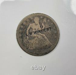1846 O Counterstamped Seated Half Dollar L. W. Wingert Unlisted