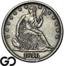 1846-O Seated Liberty Half Dollar, Better Date New Orleans Issue