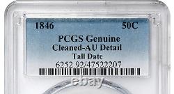 1846 PCGS AU Tall Date? $1,500 PCGS P. G? Rare 50c? Seated Half Dollar