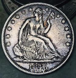 1846 Seated Liberty Half Dollar 50C High Grade Details Silver US Coin CC15875
