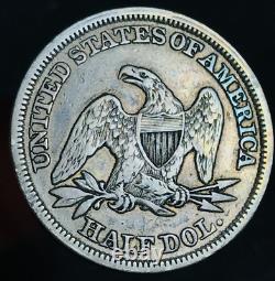 1846 Seated Liberty Half Dollar 50C TALL DATE 90% Silver US Coin CC20780