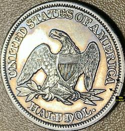 1847/7 Liberty Seated Silver Half Dollar (wb-103) Rpd (r5) Very Scarce Au