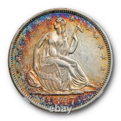 1847 O 50c Seated Liberty Half Dollar NGC AU 53 About Uncirculated Toned Pret