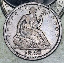 1847 O Seated Liberty Half Dollar 50C Ungraded Choice 90% Silver US Coin CC16657