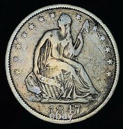 1847 O Seated Liberty Half Dollar 50C Ungraded Good 90% Silver US Coin CC12103