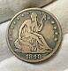 1848 Seated Liberty 50c Very Rare Key Date Low Mintage Original F/vf
