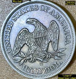 1848-o Liberty Seated Silver Half Dollar Rpd (wb-102) Die Pair 2 Au+