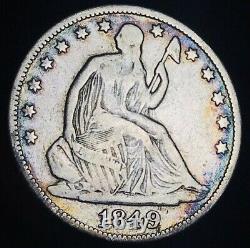 1849 O Seated Liberty Half Dollar 50C Ungraded Good Date Silver US Coin CC7005
