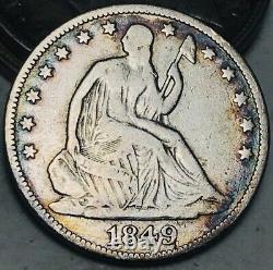 1849 O Seated Liberty Half Dollar 50C Ungraded Good Date Silver US Coin CC7005
