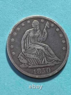 1850-O Seated Liberty Half Dollar Coin 90% Silver Coin Silver Free Shipping