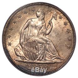 1853 50C Arrows and Rays Liberty Seated Half Dollar PCGS MS62