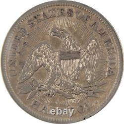 1853 Arrows and Rays Seated Liberty 50c EF 40 ANACS Silver SKUI7715