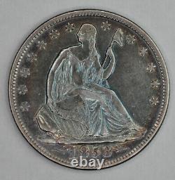 1853 Liberty Seated Half Dollar Arrows and Rays Choice AU Toned