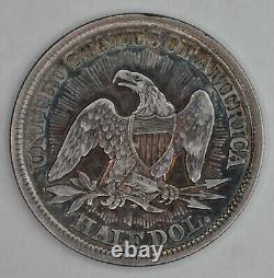 1853 Liberty Seated Half Dollar Arrows and Rays Choice AU Toned