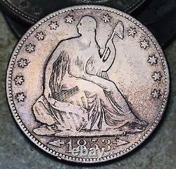 1853 O Seated Liberty Half Dollar 50C ARROWS RAYS 90% Silver US Coin CC19397