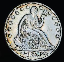 1853 O Seated Liberty Half Dollar 50C ARROWS RAYS 90% Silver US Coin CC19846