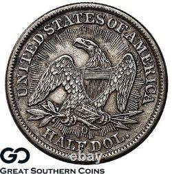 1853-O Seated Liberty Half Dollar, Arrows & Rays, Scarce Choice AU Key Date