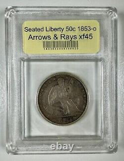 1853-O Seated Liberty Half Dollar with Arrows & Rays, XF+ PHENOMENAL COIN