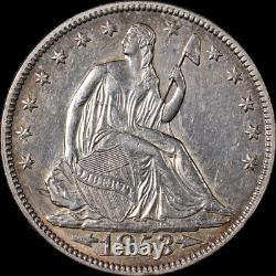 1853-P Seated Half Dollar'Arrows & Rays' AU/BU Details Nice Eye Appeal
