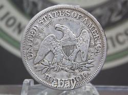 1853 P Seated Liberty Silver Half Dollar 50c ARROWS & RAYS #A1 ECC&C, Inc