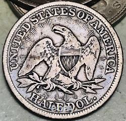 1853 Seated Liberty Half Dollar 50C ARROWS RAYS 90% Silver US Coin CC15996