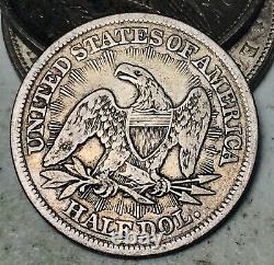 1853 Seated Liberty Half Dollar 50C ARROWS RAYS Ungraded Silver US Coin CC12901