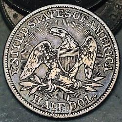 1853 Seated Liberty Half Dollar 50C ARROWS RAYS Ungraded Silver US Coin CC15860