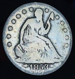 1853 Seated Liberty Half Dollar 50C ARROWS RAYS Ungraded Silver US Coin CC16517